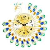 Reloj De Pared De Pavo Real 3d Único Grande De 13,7