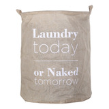 Tacho Cesto Laundry Ropa Sucia Deco Baño Natural 40 X 50 Cm