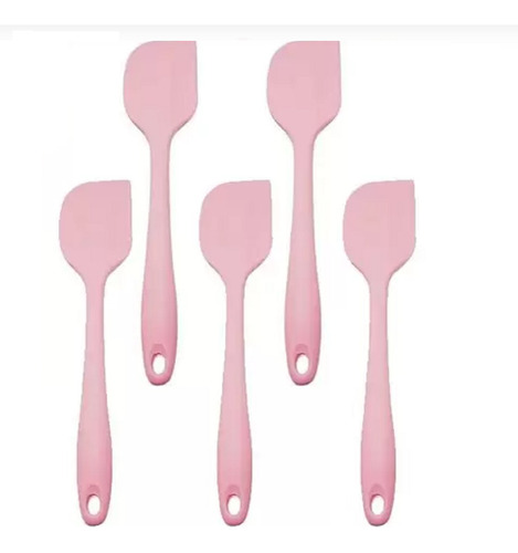 Espatula De Silicone Maciça Linha Color Reforçada 28 Cm 5 Un