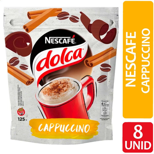 Nescafe Dolca Cafe Instantaneo Cappuccino Doypack X8 125g 8u