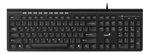 Teclado Genius Slimstar 230 Qwerty Español Color Negro