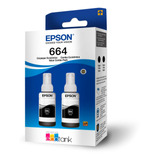 Epson Pack 2 Tintas Color Negro T664, T664120-2p-pack