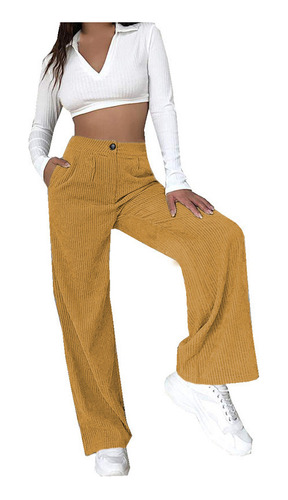 Pantalones Pana Lisa American De Corte Holgado Con Pernera S