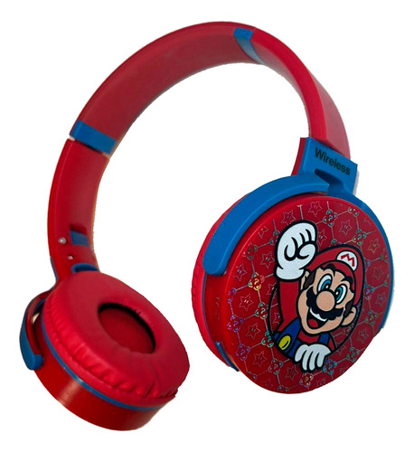 Fone De Ouvido Bluetooth Super Mario Sem Fio Bros Dobrável