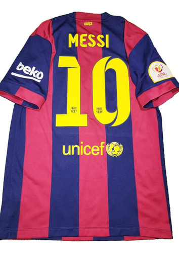 Jersey Messi 10 Fc Barcelona 2015 Copa Del Rey Retro