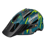 Casco De Bicicleta Batfox Con Luces De Advertencia Color Negro Talla M(58-61cm)