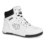 Tenis Bota Motociclista Hombre Moto Biker Wkl 80203 Blanco