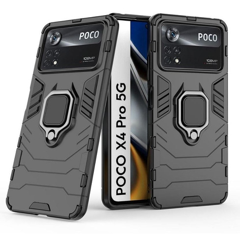 Funda Ring Armor Antigolpe Para Xiaomi Pocophone X4 Pro 5g