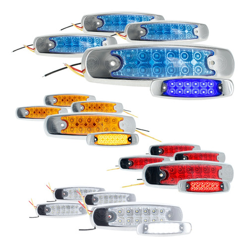 4 Plafon 12 Led Lateral Tipo Peter Fijo Y Estrobo Metalico