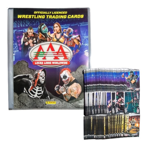 Coleccionador Aaa Wrestling + Set De Tarjetas Panini