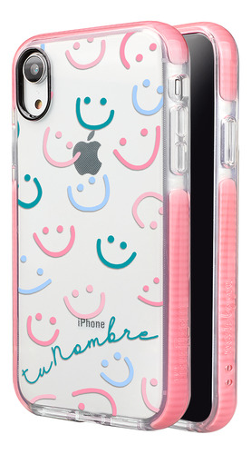 Funda Para iPhone Tu Nombre Caritas Felices Para Mujer