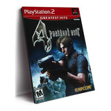 Cuadro Resident Evil 4 40x28cm Portada Play Juego Madera 9mm