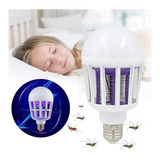 Foco Mata Mosquitos Led Luz Blanca 15w Ultravioleta E27