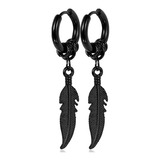 Aros Punk Plumas Black Silver Space Hombre Mujer Circular