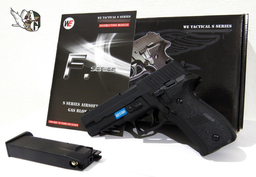 Pistola Airsoft F226 Negra Full Metal We