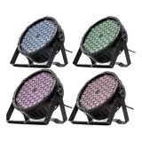 4 Refletor Led Par 64 60 Leds Cree De 3w Tri-led Slim