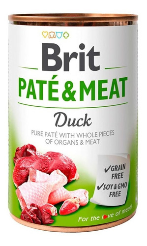 Alimento Perro Brit Care Paté & Meat Pato Y Pollo 400gr. Rm