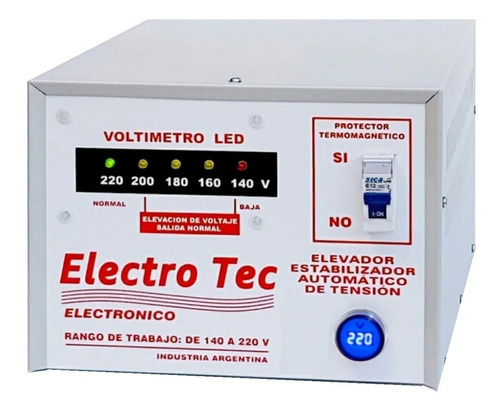Elevador Automático De Tension 10000 Va  Electrotec 160v/220