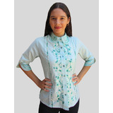 Blusa Elisa Menta Bordados Cartago Edis