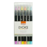 Caneta Brush Aquarelável 6 Cores Pen Lettering Tons Pastel