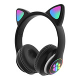 Audífonos Bluetooth Orejas De Gato Con Luz