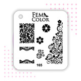 Placa Stamping Acrilico Lefemme Mod165 Local Flores