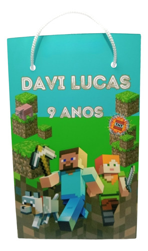 30 Sacolinhas Lembrancinha Minecraft 