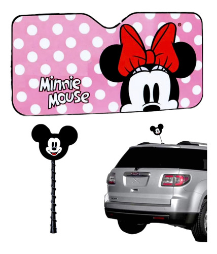Parasol Auto Minnie Mouse Y Amigos Disney Original 