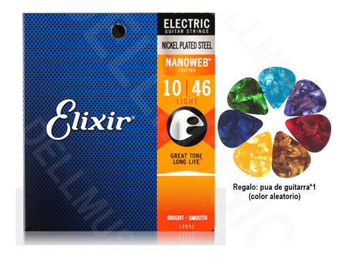 Cuerdas Para Guitarra Eléctrica 10-46 Elixir 12052