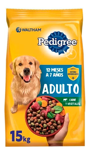 Pedigree Óptima Digestión Etapa 2 Alimento Para Perro Adulto Todos Los Tamaños Sabor Carne Y Vegetales En Bolsa De 15kg