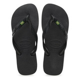 Ojotas Havaianas Originales Logo Brasil Unisex