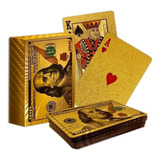 Cartas Baraja De Póker Cartas Dorado De Lujo Ultra Fino