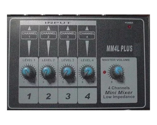 Mesa De Som Mini Mixer Misturador 4 Canais Mono E Alto Ganho