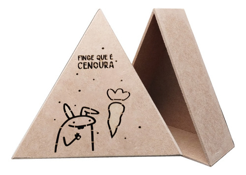 Caixa Mdf Embalagem Lembrança Doces Formato Triangulo 