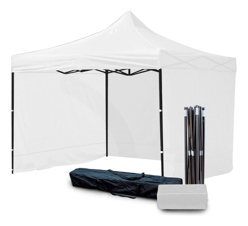 Gazebo Plegable Acero Pared Impermeable 3x3 Con Laterales