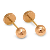 Aros Abridores Bebé Bolita 4mm Laminado Oro 18k