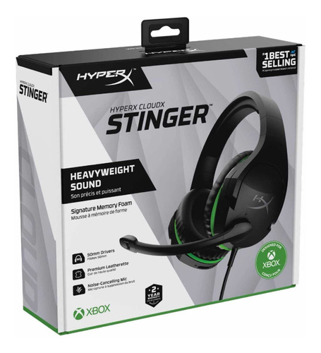 Audífonos Gaming Con Licencia Xbox Hyperx Cloudx Stinger