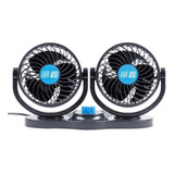 Ventilador 12v Auto Vehiculo Doble 360°  6 Pulgadas