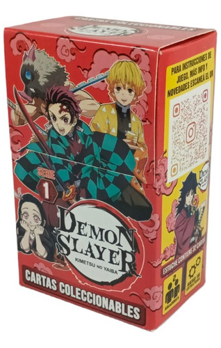 Cartas Demon Slayer Serie 1 Coleccionables Caja X 32 Unid.