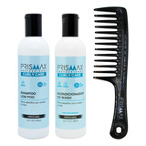 Prismax Curly Care Shampoo + Acondicionador Co-wash + Peine