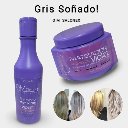 Crema Y Shampoo Matizador Violeta Para Un Gris Soñado