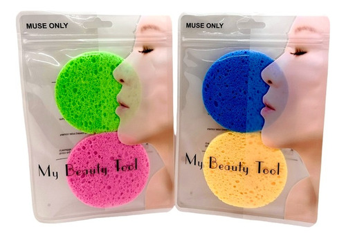 Set X2 Discos Esponjas Para Limpieza Facial Exfoliantes 