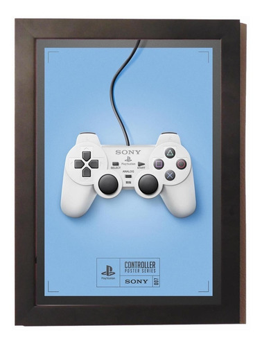 Quadro C.moldura Controle Playstation One Dual Shock. A3