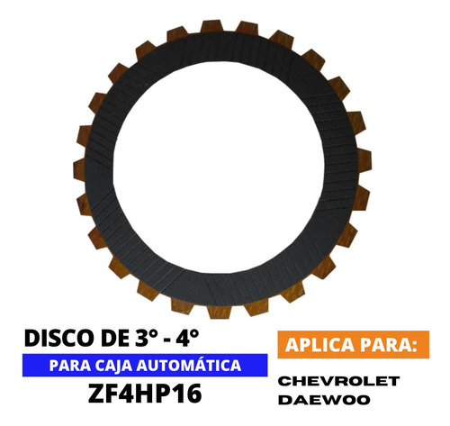 Disco Pasta 3ra Y 4ta Chevrolet Optra Caja Zf4hp16 Foto 3