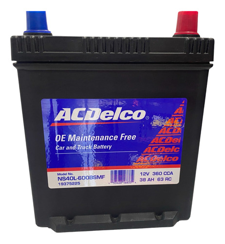 Bateria Acdelco Roja Ns40l-600 Faw N5 1.3l