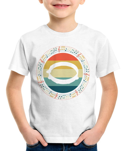 Camiseta Infantil Pandeiro Tamborim Retro