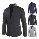 Chamarra Saco Blazer De Corte Ajustado Con Cuello Mao Ca [u]