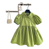 Nuevo Vestido De Princesa Verde Para Ropa De Verano Para Niñ