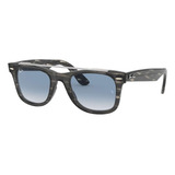 Ray Ban Rb4540 6412/3f Wayfarer Double Bridge Carey Gris Azu