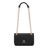 Bolsa Cross Body Nine West Ngb133178 Mujer Acabado De Los Herrajes Niquel Color Negro Correa De Hombro Negro Diseño De La Tela Liso